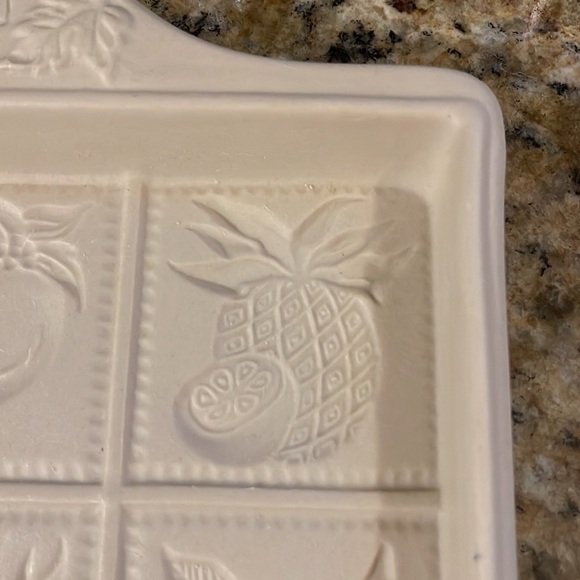 Cookie Mold Workshops OF Gerald E. Henn Fruit And Floral 9 Square Stoneware - Picture 6 of 14